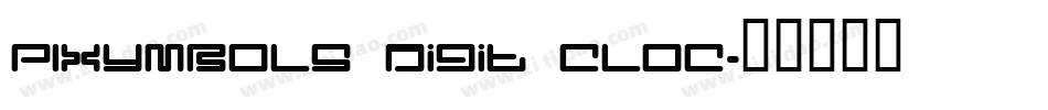 PIXymbols Digit Cloc字体转换